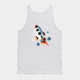 Space rocket Tank Top